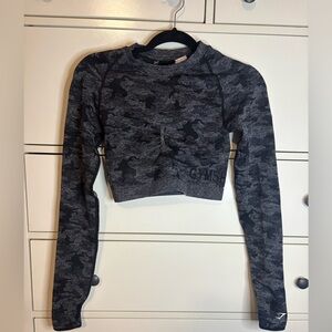 Gymshark SEAMLESS LONG SLEEVE CROP TOP Size Small